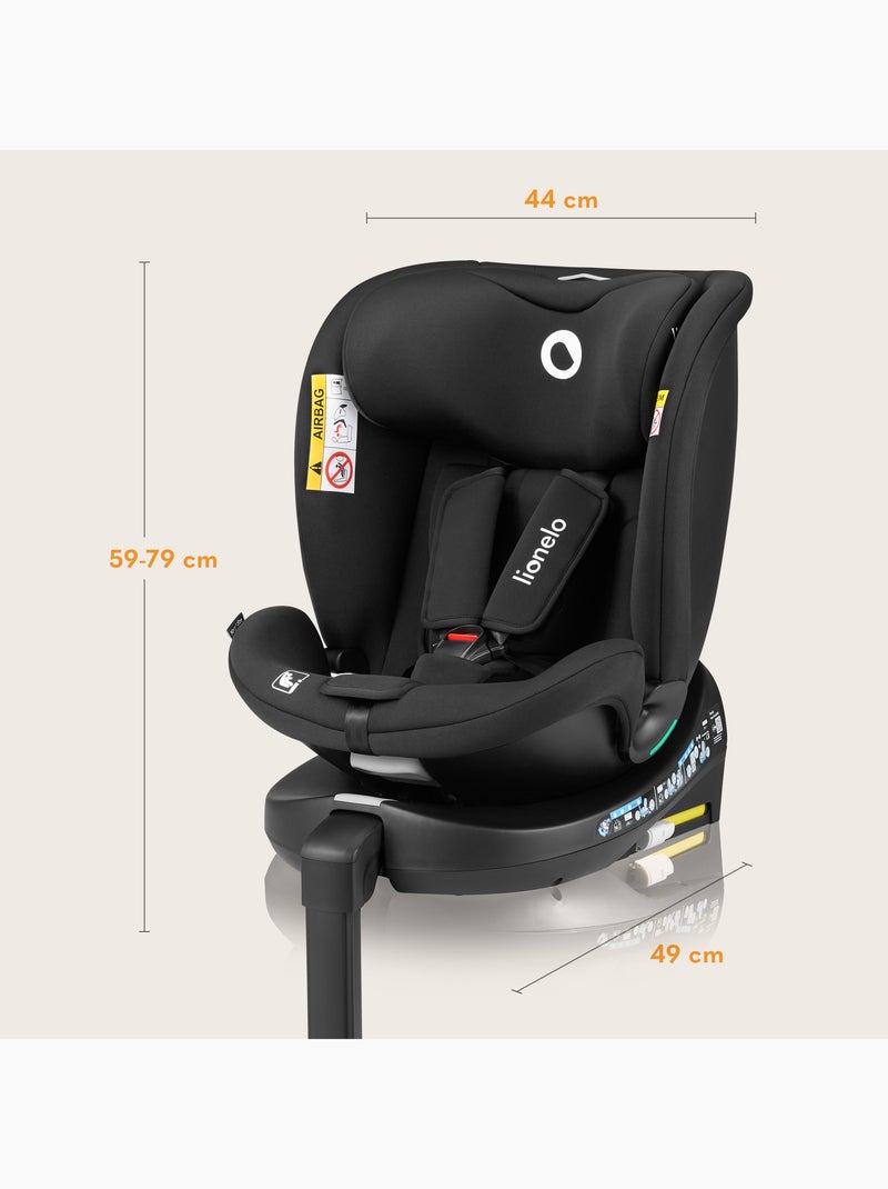 Siège auto 360° LIONELO Navy i-Size - ISOFIX - Ventilation du boîtier - 40-150 cm - 0+/1/2/3 Noir - Kiabi