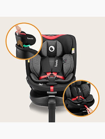 Siège auto 360° LIONELO Navy i-Size - ISOFIX - Ventilation du boîtier - 40-150 cm - 0+/1/2/3