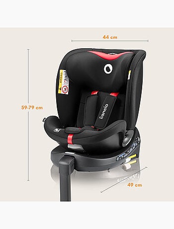 Siège auto 360° LIONELO Navy i-Size - ISOFIX - Ventilation du boîtier - 40-150 cm - 0+/1/2/3