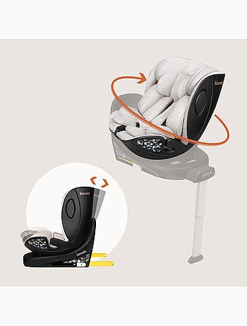 Siège auto 40-105cm LIONELO Moxie Next - Pivotant - Pour base ISOFIX Moxie