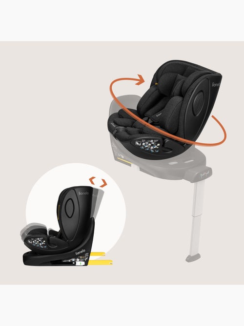 Siège auto 40-105cm LIONELO Moxie Next - Pivotant - Pour base ISOFIX Moxie - Kiabi Siège auto 40-105cm LIONELO Moxie Next - Pivotant - Pour base ISOFIX Moxie - Kiabi