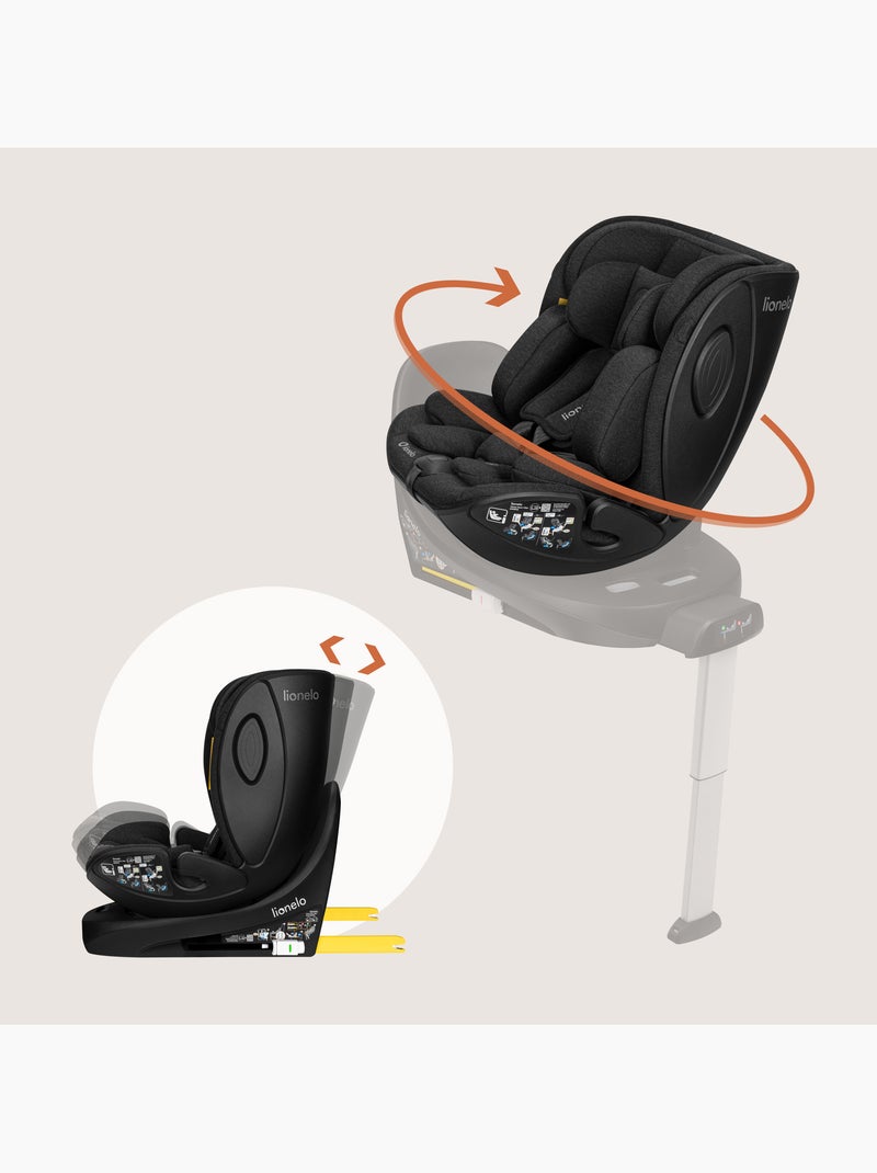Siège auto 40-105cm LIONELO Moxie Next - Pivotant - Pour base ISOFIX Moxie Noir - Kiabi