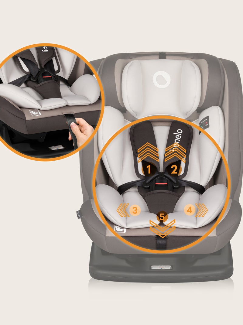 Siège-auto 40-150cm Lionelo Aart i-Size - 0-36 kg - Groupe 0+/1/2/3 Beige - Kiabi