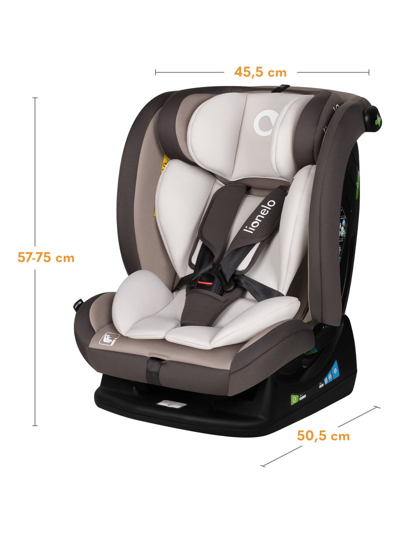 Siège-auto 40-150cm Lionelo Aart i-Size - 0-36 kg - Groupe 0+/1/2/3 Beige - Kiabi