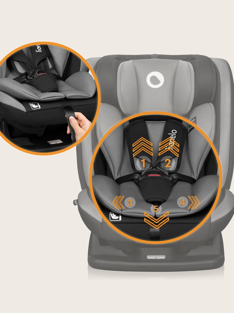 Siège-auto 40-150cm Lionelo Aart i-Size - 0-36 kg - Groupe 0+/1/2/3 Gris - Kiabi