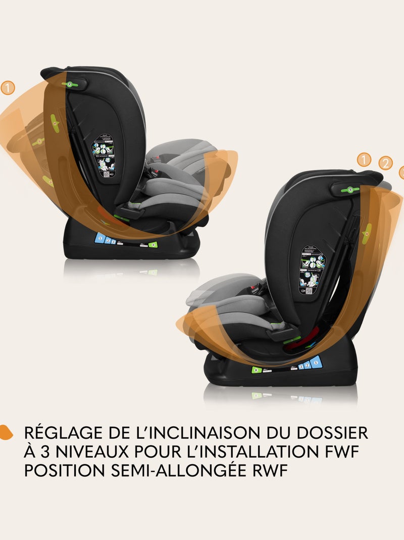 Siège-auto 40-150cm Lionelo Aart i-Size - 0-36 kg - Groupe 0+/1/2/3 Gris - Kiabi