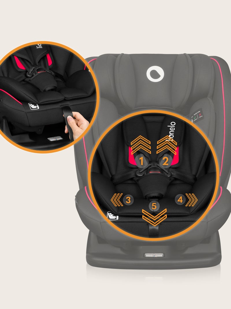 Siège-auto 40-150cm Lionelo Aart i-Size - 0-36 kg - Groupe 0+/1/2/3 Noir - Kiabi