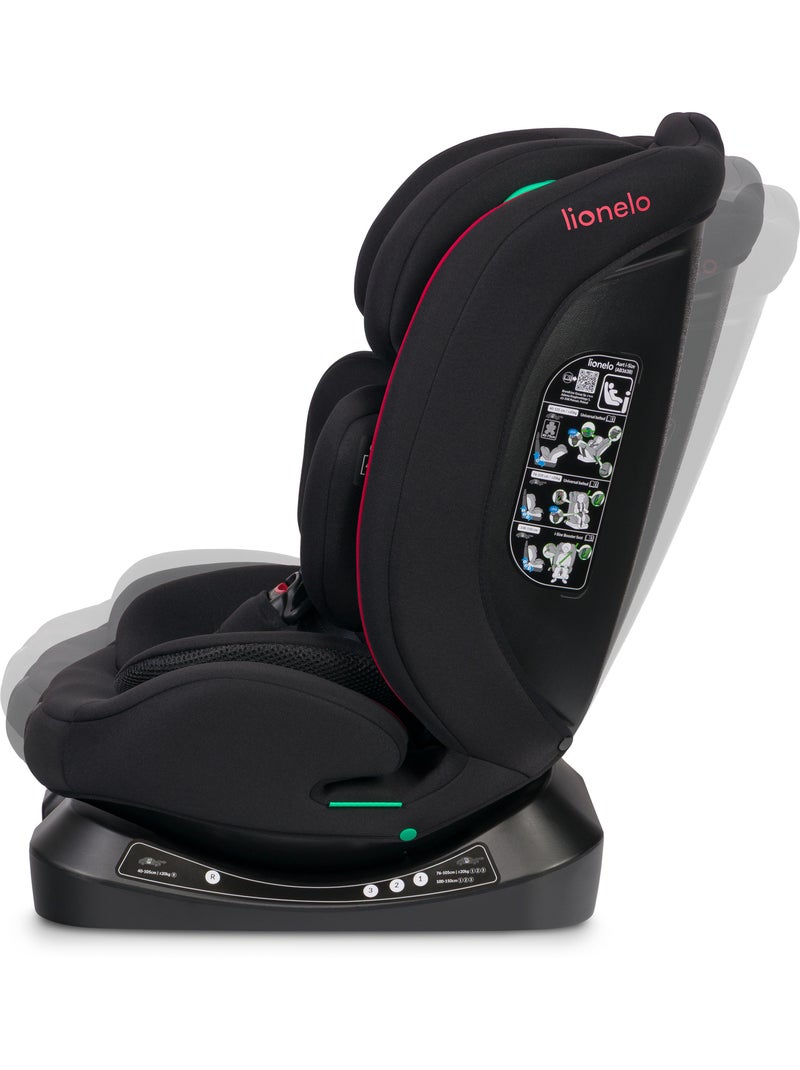 Siège auto 40-150cm LIONELO Aart i-Size - Réglage de l’inclinaison - Groupe 0+/1/2/3 Noir Rouge - Kiabi