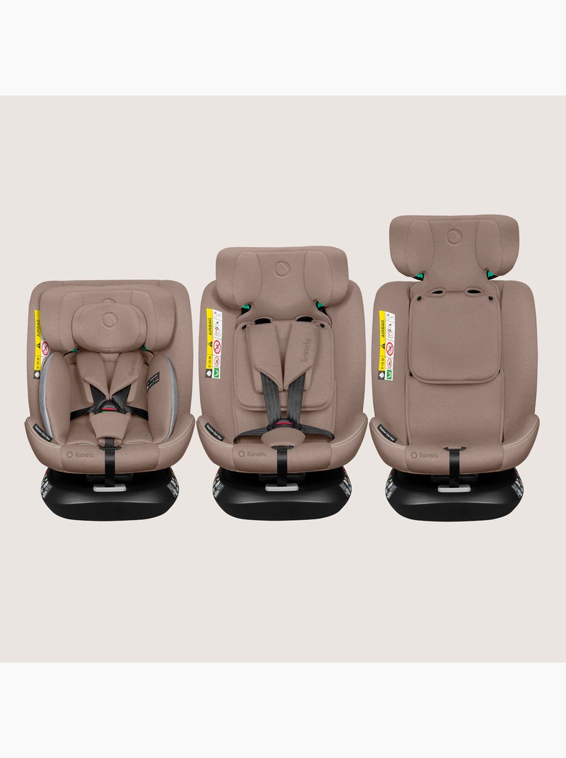 Siège auto 40-150cm LIONELO Bastiaan One i-Size - Base pivotante 360° - ISOFIX Beige - Kiabi
