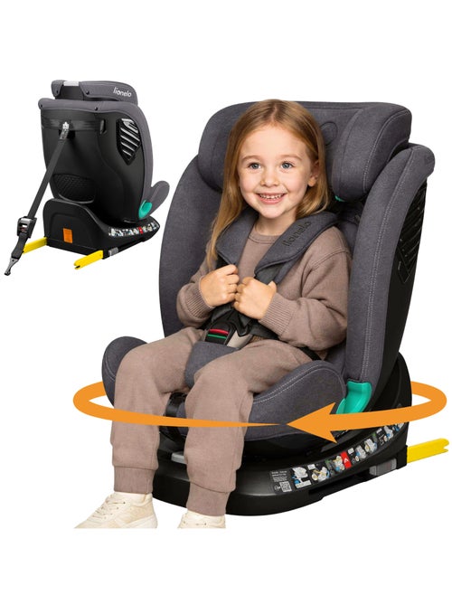 Siège auto 40-150cm LIONELO Bastiaan One i-Size - Base pivotante 360° - ISOFIX - Kiabi
