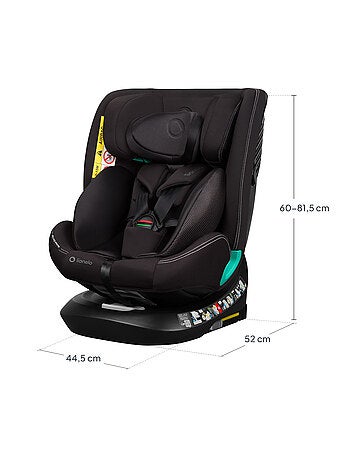 Siège auto 40-150cm LIONELO Bastiaan One i-Size - Base pivotante 360° - ISOFIX