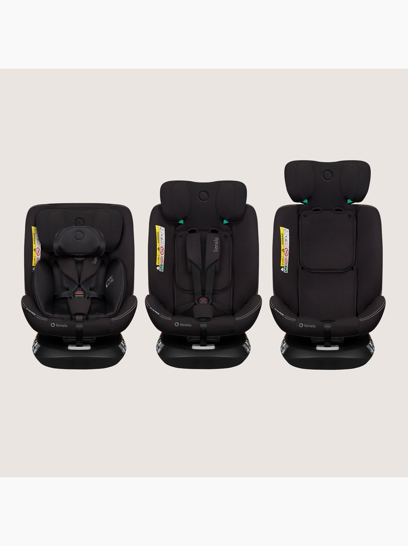Siège auto 40-150cm LIONELO Bastiaan One i-Size - Base pivotante 360° - ISOFIX Noir - Kiabi