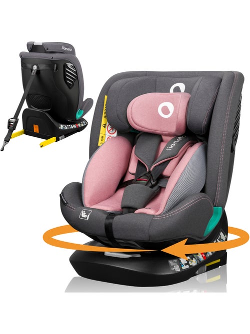 Siège auto 40-150cm LIONELO Bastiaan One i-Size - Base pivotante 360° - ISOFIX - Kiabi