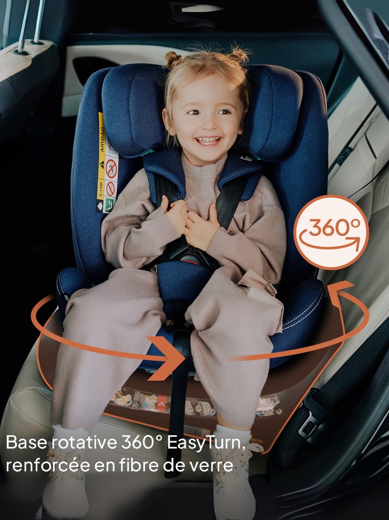 Siège auto 40-150cm LIONELO Bastiaan One i-Size - Base pivotante 360° - ISOFIX Vert - Kiabi