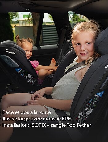 Siège auto 40-150cm LIONELO Bastiaan RWF i-Size - Base pivotante 360° - ISOFIX - Groupe 0/1/2/3