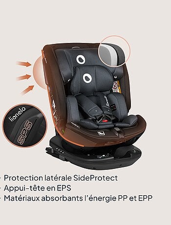 Siège auto 40-150cm LIONELO Bastiaan RWF i-Size - Base pivotante 360° - ISOFIX - Groupe 0/1/2/3