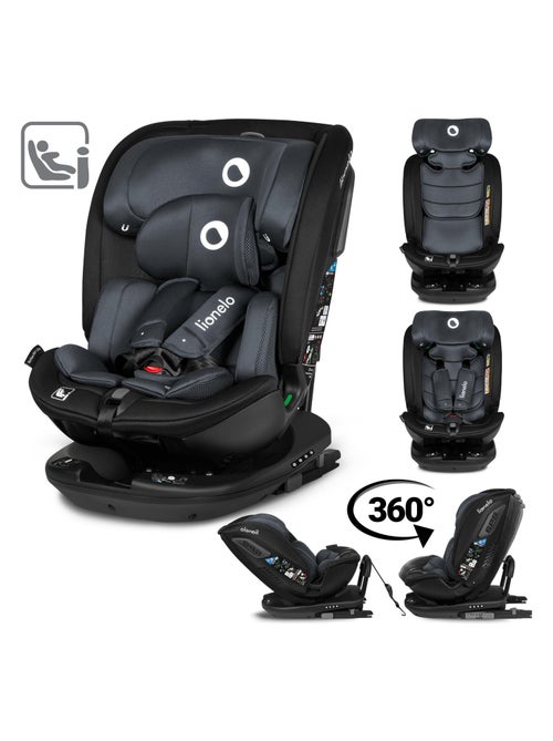 Siège-auto 40-150cm LIONELO Bastiaan RWF i-Size - Base pivotante 360° - ISOFIX - Groupe 0/1/2/3 - Kiabi