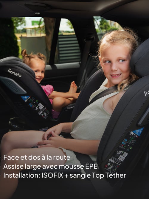 Siège auto 40-150cm LIONELO Bastiaan RWF i-Size - Base pivotante 360° - ISOFIX - Groupe 0/1/2/3 - Kiabi