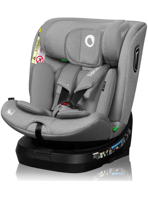 Siège-auto 40-150cm LIONELO Brave i-Size - Base pivotante 360° - ISOFIX - Groupe 0/1/2/3 - Kiabi
