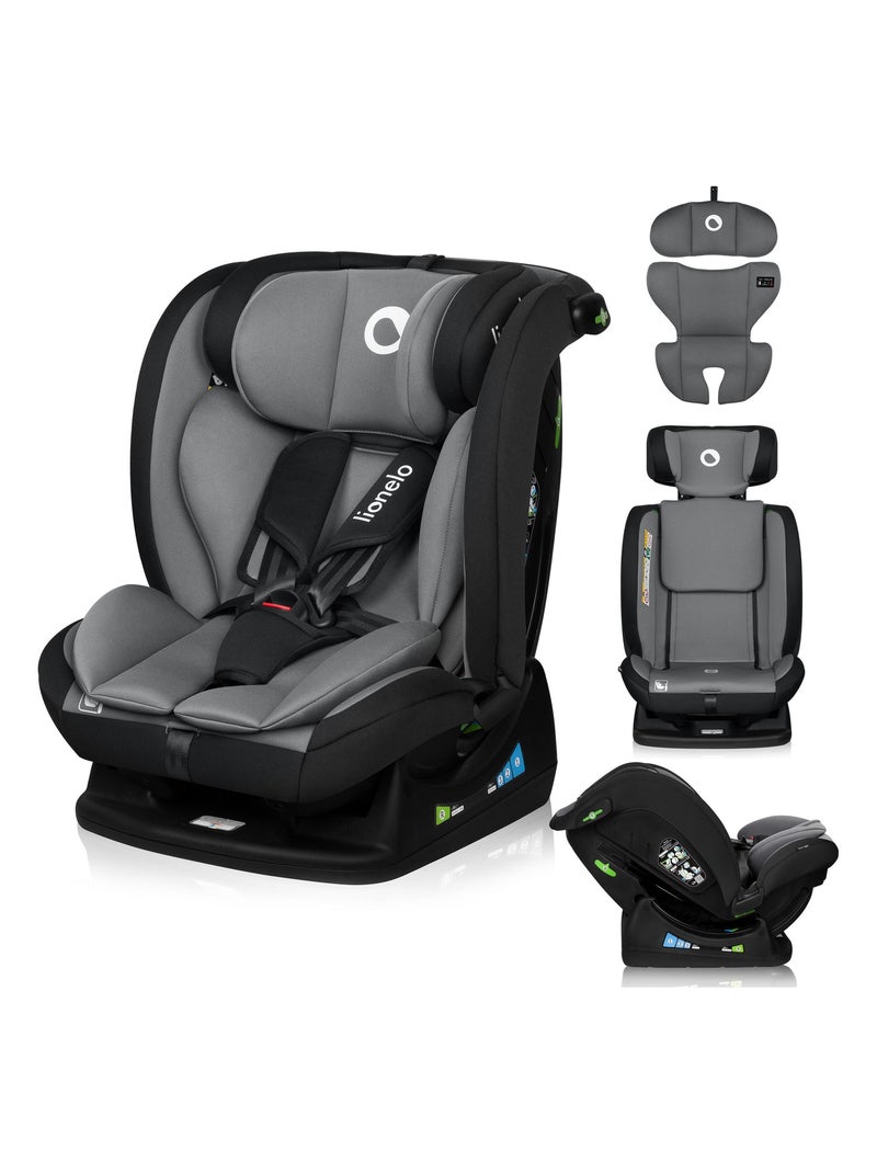 Siège-auto 40-150cm Lionelo Izzy i-Size - 0-36 kg - Groupe 0+/1/2/3 Gris Noir - Kiabi