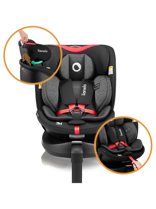 Siège auto 40-150cm LIONELO Navy i-Size - Base pivotante 360° - Ventilation du boîtier - ISOFIX - Kiabi