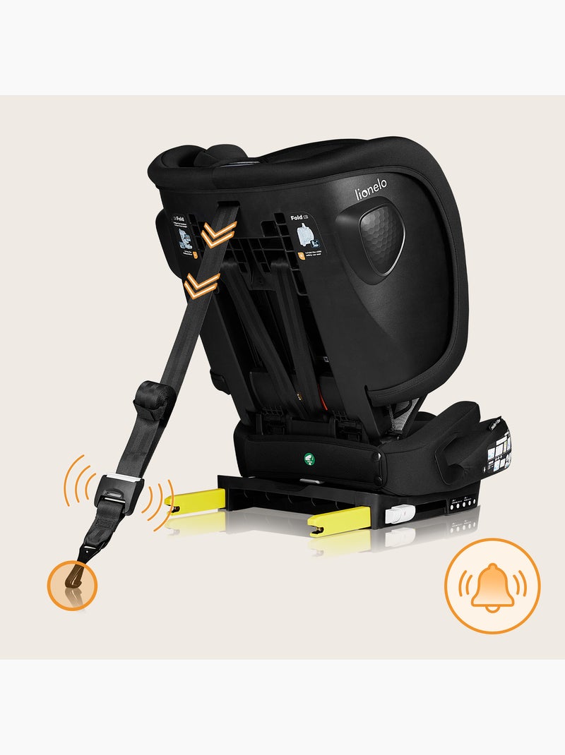 Siège auto 76-150cm LIONELO Nelly i-Size - ISOFIX - Pliable - Sangle TopTether - Groupe 1/2/3 Noir - Kiabi