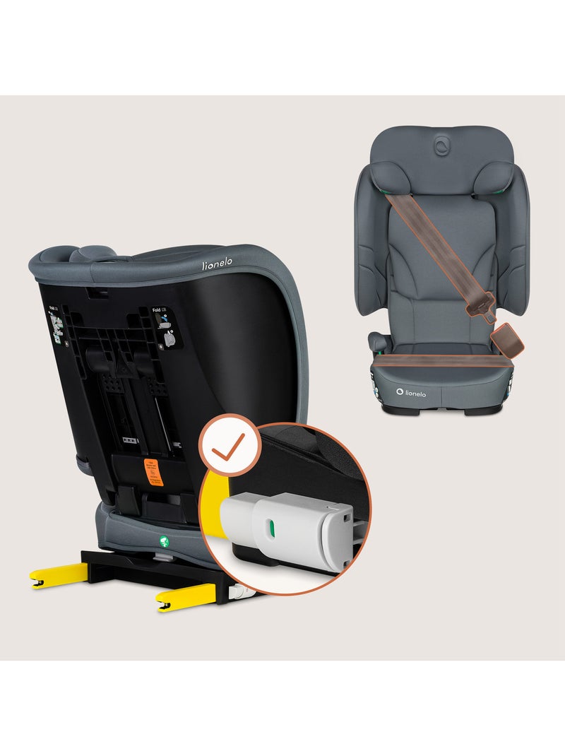 Siège auto 76-150cm LIONELO Orin i-Size - ISOFIX - Pliable - Léger - Groupe 1/2/3 Gris - Kiabi