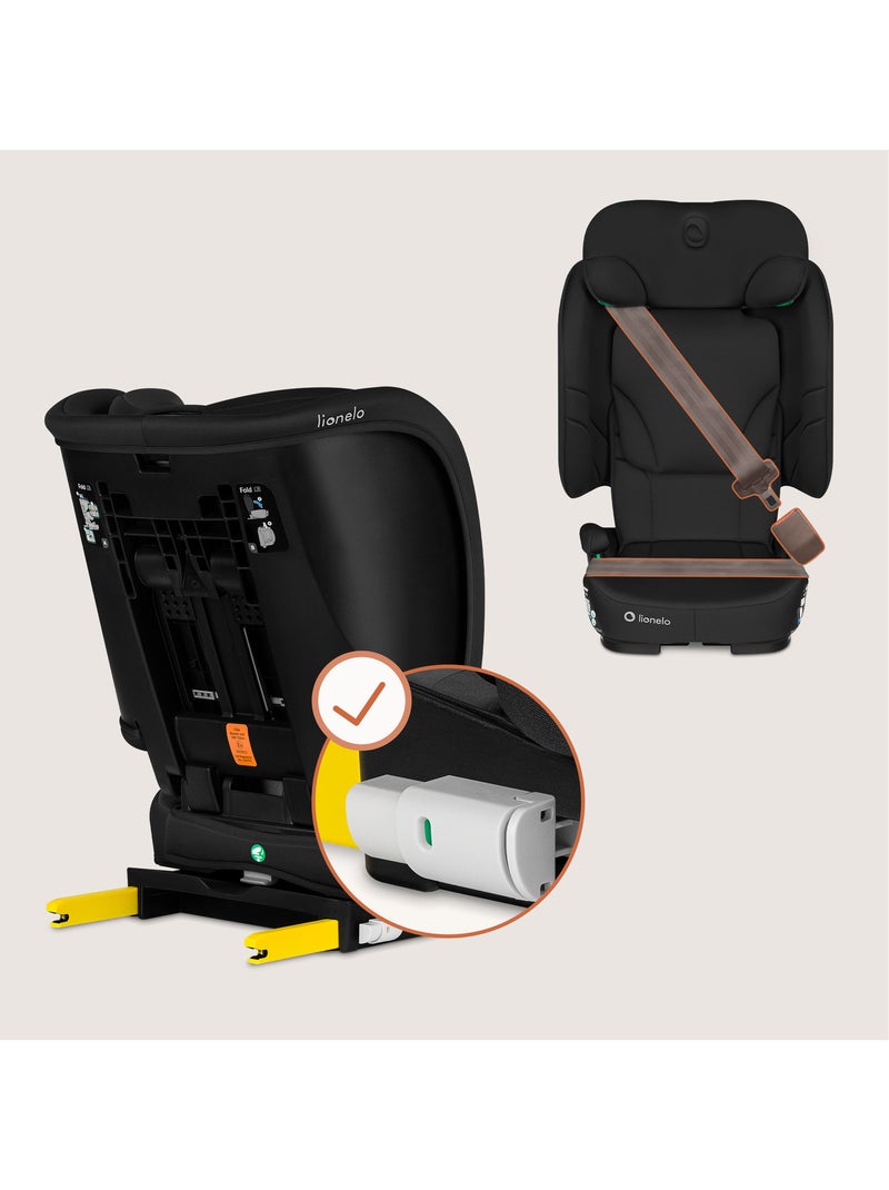 Siège auto 76-150cm LIONELO Orin i-Size - ISOFIX - Pliable - Léger - Groupe 1/2/3 Noir - Kiabi