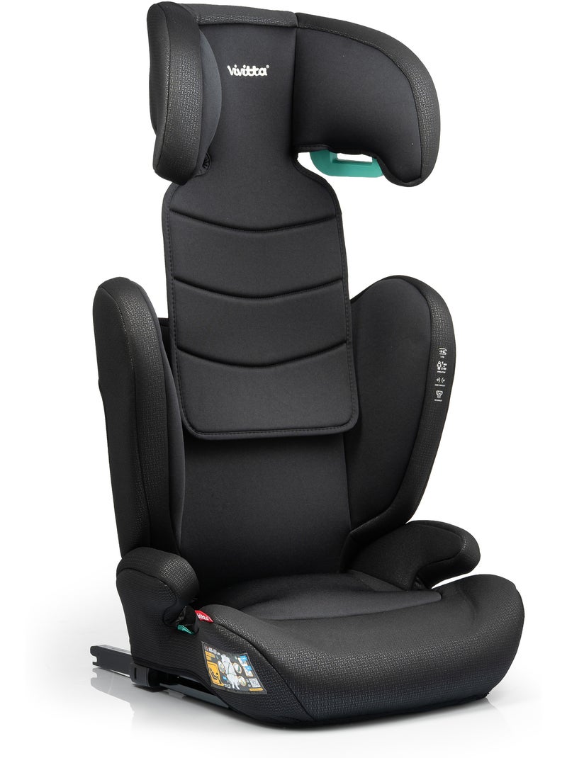 Siège auto Bakan Ifix 100-150 cm Vivitta BLACK CROSS EMBOSSED Noir - Kiabi