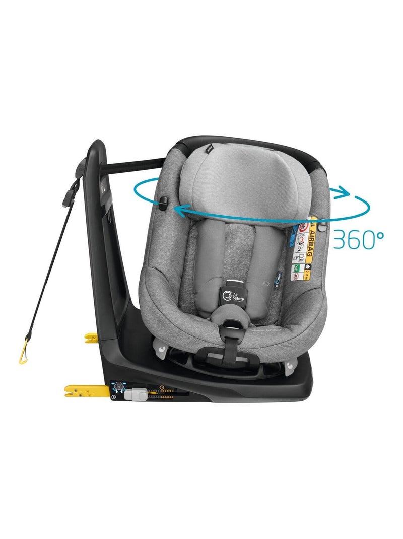 Siège auto BEBE CONFORT AxissFix Air, Gr 0+/1,Pivotant, i-Size, Airbags intégrés, Nomad Grey Gris Gris - Kiabi