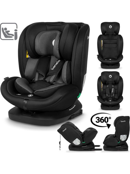 Siège-auto bébé évolutif LIONELO Bastiaan i-Size - Groupe 0/1/2/3 - 360° ISOFIX - Gris - Kiabi