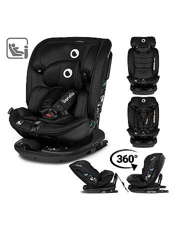 Siège-auto bébé évolutif LIONELO Bastiaan RWF i-Size - Groupe 0/1/2/3 - 360° ISOFIX - Noir