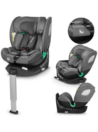 Siège-auto bébé évolutif LIONELO Braam iSize - Groupe 0/1/2/3 - 360° ISOFIX - Gris