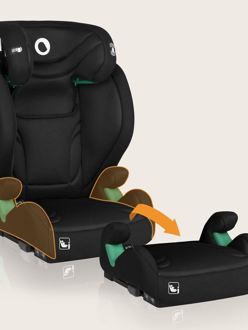 Siège Auto Lionelo Igo I-Size Groupe 2/3 - 100-150 Cm ISOFIX - Noir - Confort Et Sécurité