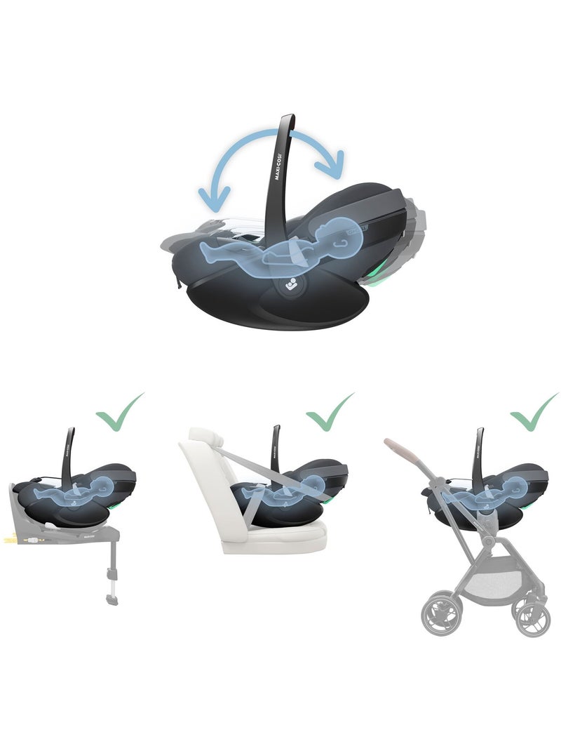 Siège auto bébé i-size pivotant et coulissant pebble 360 pro² Gris foncé - Kiabi