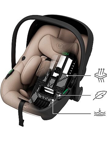 Siège Auto Bébé Kinderkraft I-LITE i-Size R129 40-87 cm Réglage 1 Main Coque Ventilée