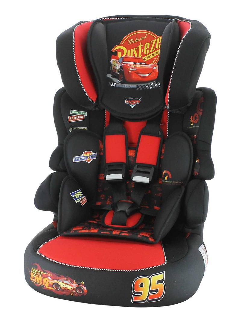 Siège Auto Beline Groupe 1/2/3 (9-36kg) - Cars Luxe Noir Rouge Noir - Kiabi
