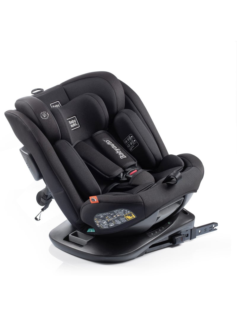 Siège auto Cario Plus Ifix Top Tether 40-150 cm Babyauto BLACK CROSS EMBOSSED Noir Noir - Kiabi