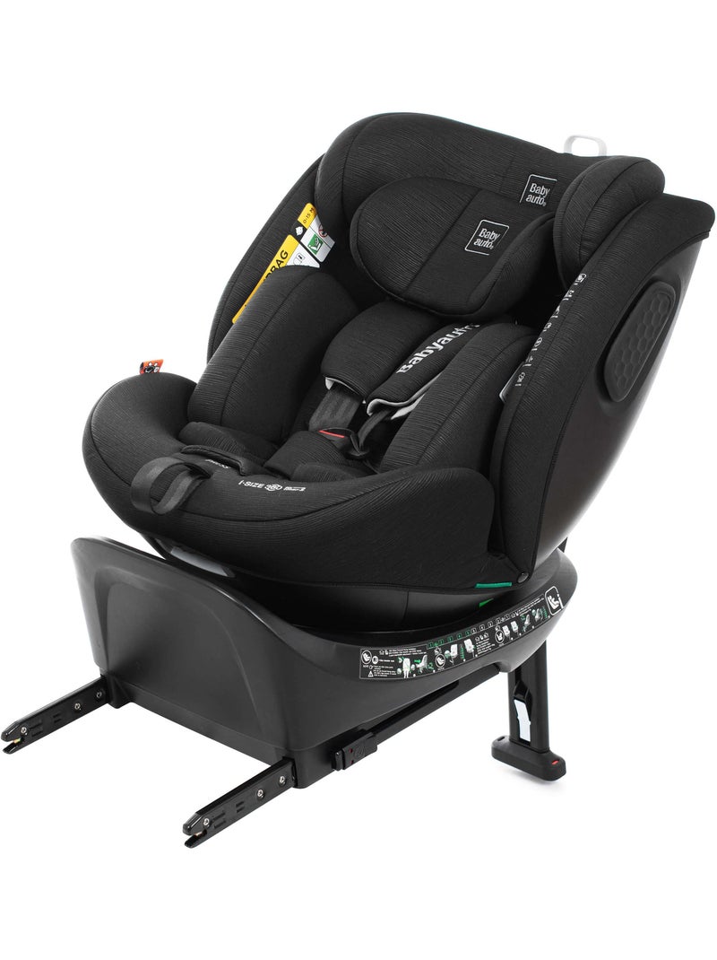 Siège auto Core Ifix avec Support Leg  40-150 cm Babyauto BLACK LINE EMBOSSED Noir Noir - Kiabi