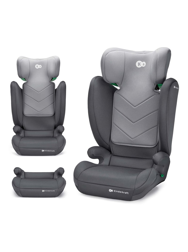 Siège auto enfant i-Size 2 en 1 avec appuie-tête réglable Gris - Kiabi
