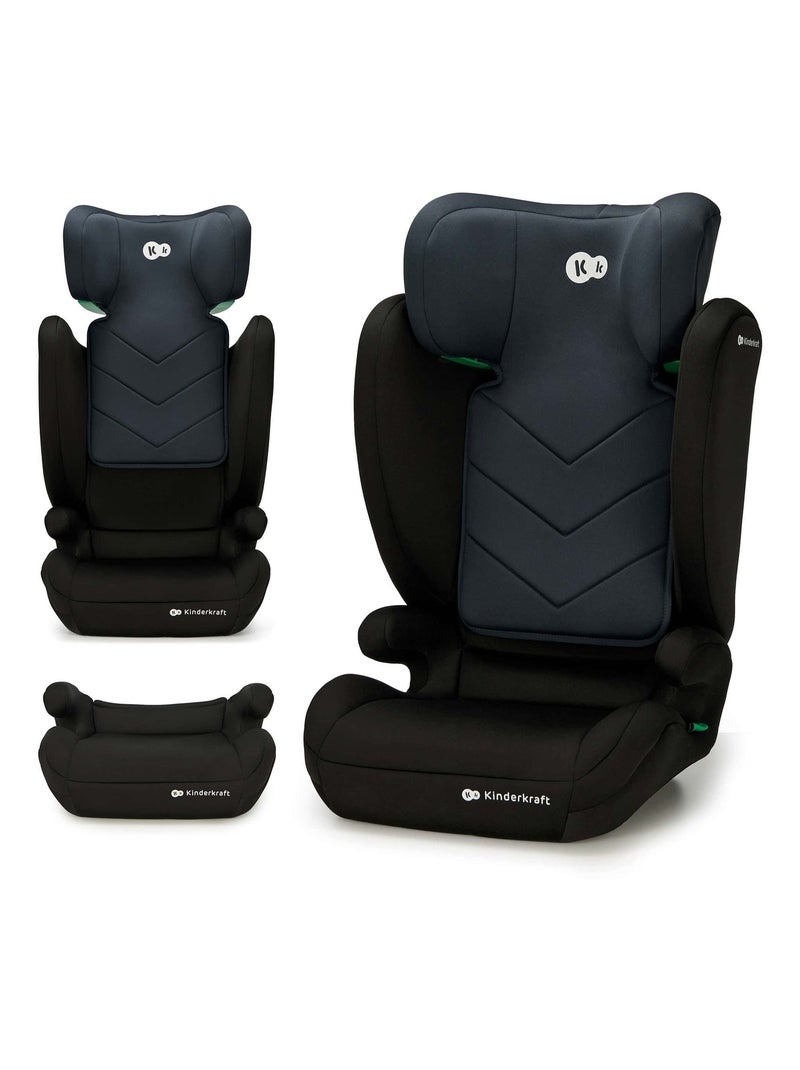 Siège auto enfant i-Size 2 en 1 avec appuie-tête réglable Noir - Kiabi