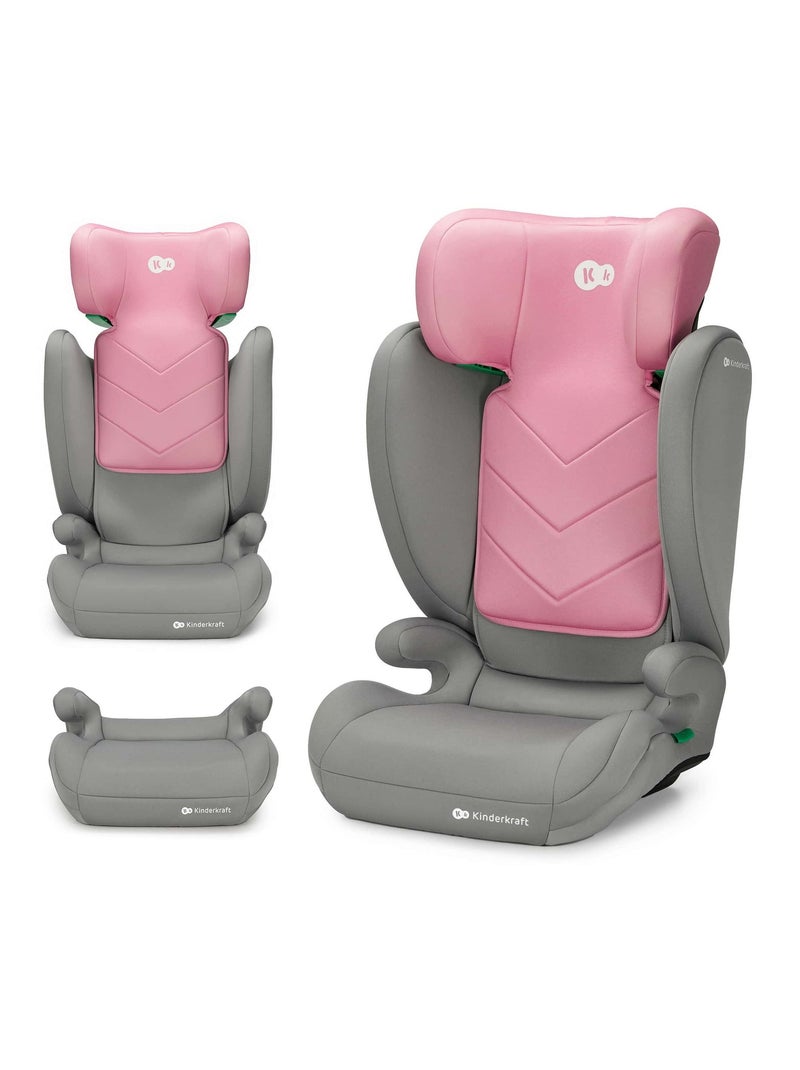 Siège auto enfant i-Size 2 en 1 avec appuie-tête réglable Rose - Kiabi