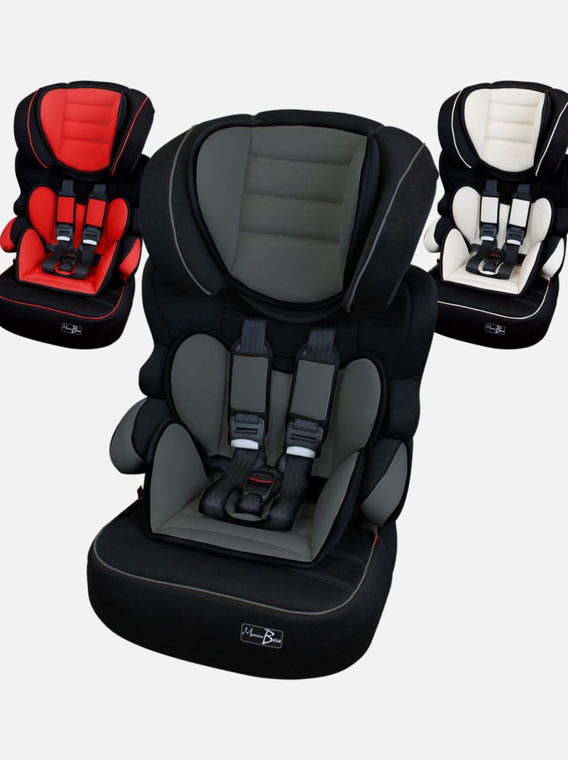 Siège auto et rehausseur - Groupe 1.2.3 - Monsieur Bébé Noir Gris - Kiabi