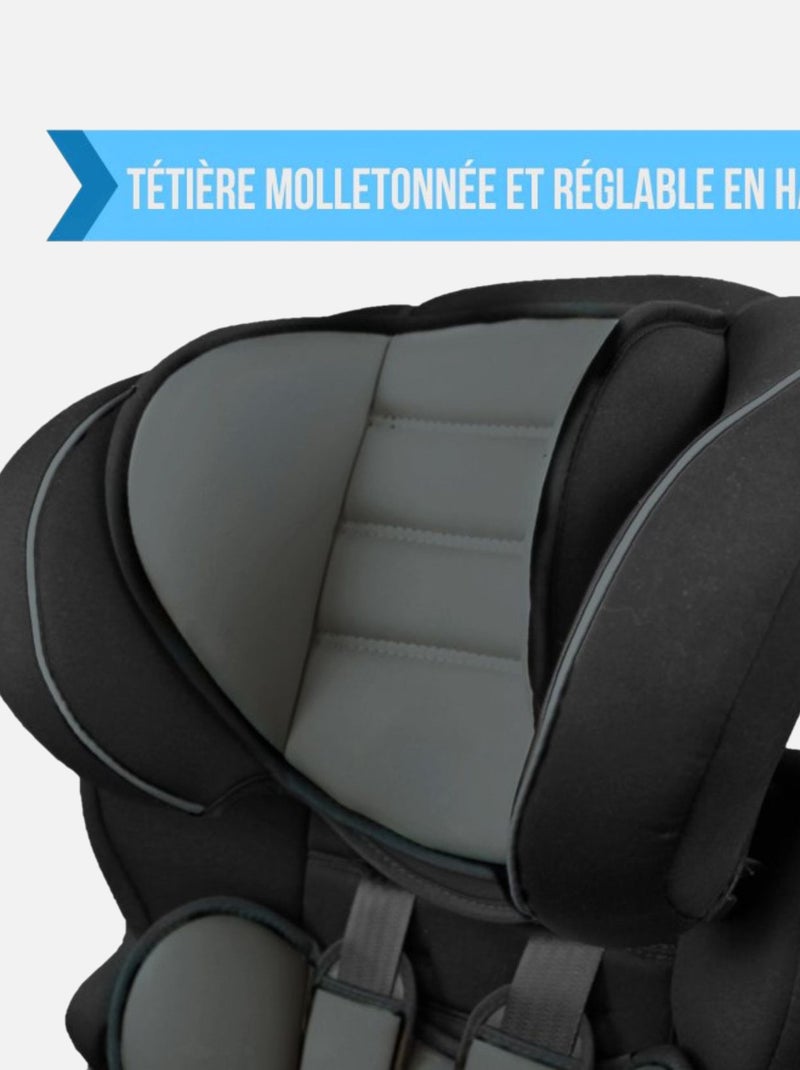 Siège auto et rehausseur - Groupe 1.2.3 - Monsieur Bébé Noir Gris - Kiabi