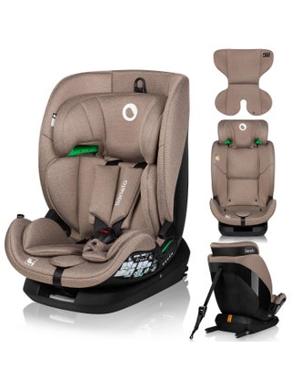 Siège auto évolutif 76-150cm - LIONELO Lavender i-Size - Groupe 1/2/3 - ISOFIX - Beige