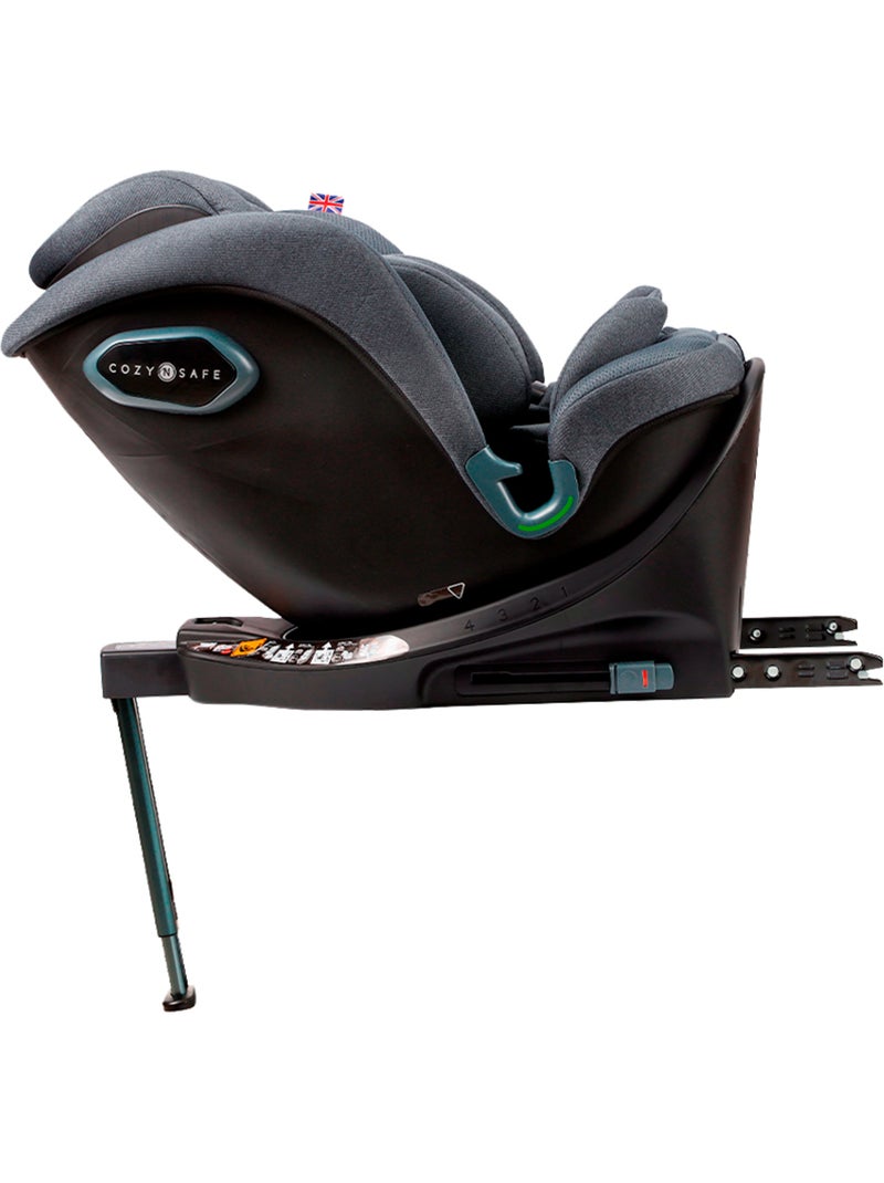 Siège Auto Évolutif (Group 0 1 2 3) 40-150 cm Isofix Pivotant iSize Cozy N Safe Standford Graphite Gris Noir - Kiabi