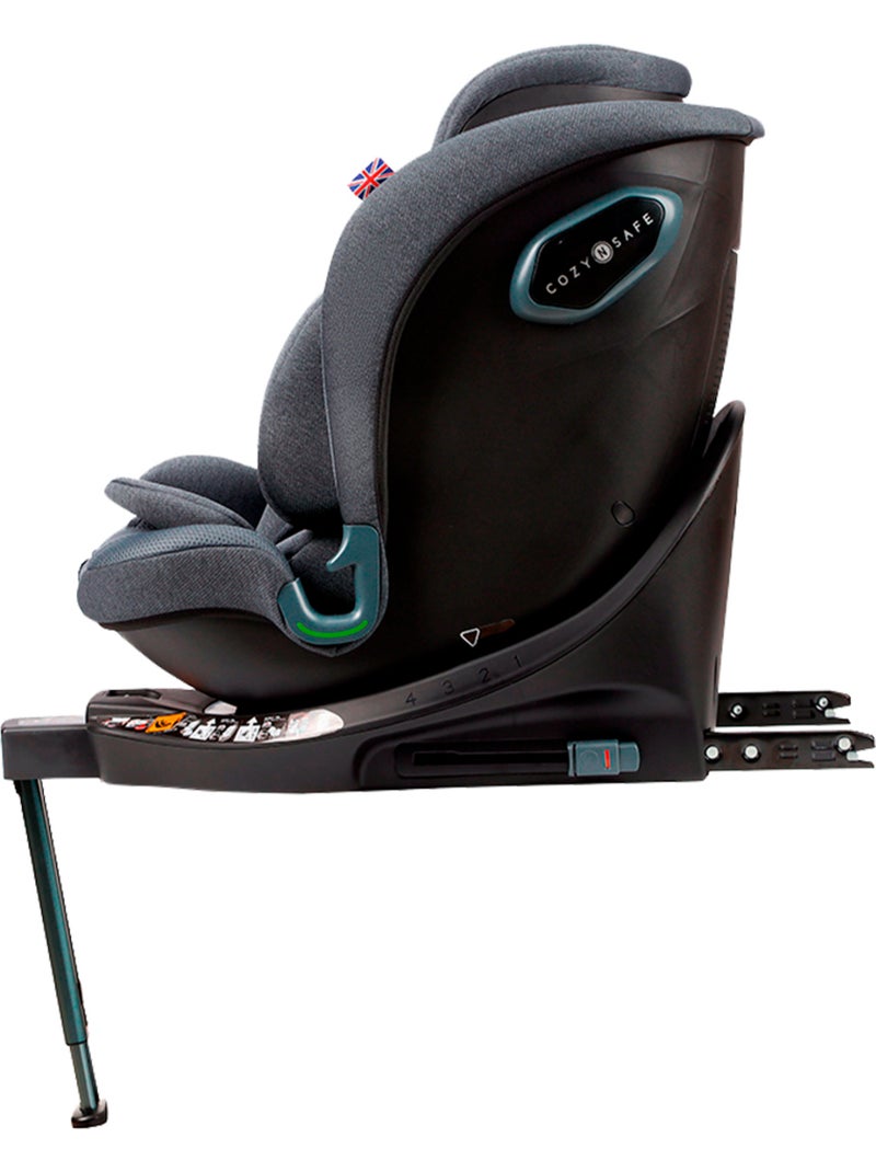 Siège Auto Évolutif (Group 0 1 2 3) 40-150 cm Isofix Pivotant iSize Cozy N Safe Standford Graphite Gris Noir - Kiabi