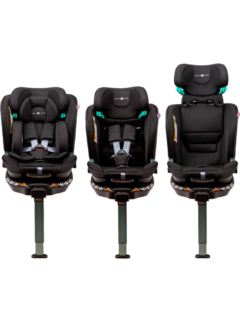 Siège Auto Évolutif Group 0 1 2 3 (40-150 cm) Isofix Pivotant iSize Cozy N Safe Standford Onyx Noir Noir - Kiabi