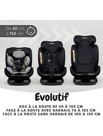 Siège auto évolutif i-size 40-150 cm groupe 0/1/2/3 inclinable - prato evol - nania