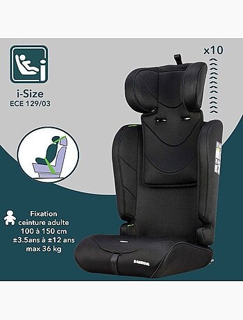 Siège auto évolutif i-size 76-150 cm groupe 1/2/3 ceinturé - ay570n - bambisol